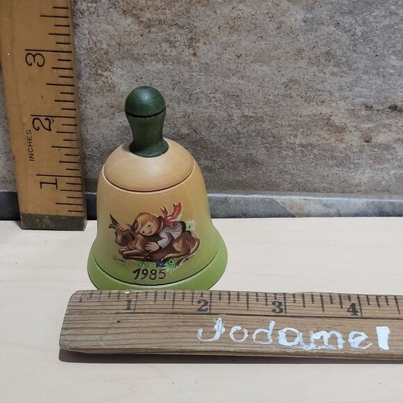 Vintage ANRI Schmid Christmas Wooden Bell 1985 - Picture 7 of 8